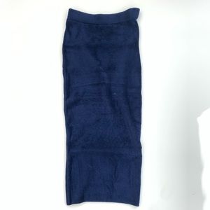 Milly Navy Chenille Midi Tube Skirt -NWT